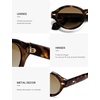 image:imageSOJOS Retro Oval Polarized Sunglasses for Women Men Chic Trendy 90s Sunnies Shades UV protection Sun Glasses SJ2630Tortoise Frame Brown Grading Lens