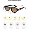 image:imageSOJOS Retro Oval Polarized Sunglasses for Women Men Chic Trendy 90s Sunnies Shades UV protection Sun Glasses SJ2630Tortoise Frame Brown Grading Lens
