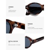 image:imageSOJOS Retro Oval Polarized Sunglasses for Women Men Chic Trendy 90s Sunnies Shades UV protection Sun Glasses SJ2630Tortoise Frame Grey Lens