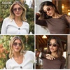 image:imageSOJOS Retro Oval Polarized Sunglasses for Women Men Trendy Chic Cat Eye 90s Y2K Sunnies SJ1266BlackGrey