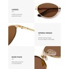 image:imageSOJOS Retro Oval Polarized Sunglasses for Women Men Trendy Chic Cat Eye 90s Y2K Sunnies SJ1266GoldBrown