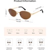 image:imageSOJOS Retro Oval Polarized Sunglasses for Women Men Trendy Chic Cat Eye 90s Y2K Sunnies SJ1266GoldBrown