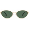 image:imageSOJOS Retro Oval Polarized Sunglasses for Women Men Trendy Chic Cat Eye 90s Y2K Sunnies SJ1266GoldGreen
