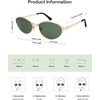 image:imageSOJOS Retro Oval Polarized Sunglasses for Women Men Trendy Chic Cat Eye 90s Y2K Sunnies SJ1266GoldGreen