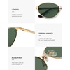 image:imageSOJOS Retro Oval Polarized Sunglasses for Women Men Trendy Chic Cat Eye 90s Y2K Sunnies SJ1266GoldGreen