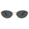 image:imageSOJOS Retro Oval Polarized Sunglasses for Women Men Trendy Chic Cat Eye 90s Y2K Sunnies SJ1266GoldGrey