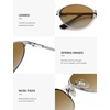 image:imageSOJOS Retro Oval Polarized Sunglasses for Women Men Trendy Chic Cat Eye 90s Y2K Sunnies SJ1266SilverLight Brown Gradient
