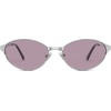 image:imageSOJOS Retro Oval Polarized Sunglasses for Women Men Trendy Chic Cat Eye 90s Y2K Sunnies SJ1266SilverLight Purple