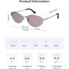 image:imageSOJOS Retro Oval Polarized Sunglasses for Women Men Trendy Chic Cat Eye 90s Y2K Sunnies SJ1266SilverLight Purple