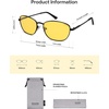 image:imageSOJOS Retro Oval Polarized Sunglasses for Women Men Vintage 90s Style Womens Mens Sunnies Sun Glasses SJ1245BlackNight Vision