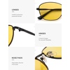 image:imageSOJOS Retro Oval Polarized Sunglasses for Women Men Vintage 90s Style Womens Mens Sunnies Sun Glasses SJ1245BlackNight Vision