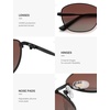 image:imageSOJOS Retro Oval Polarized Sunglasses for Women Men Vintage 90s Style Womens Mens Sunnies Sun Glasses SJ1245BlackReddishbrown