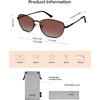 image:imageSOJOS Retro Oval Polarized Sunglasses for Women Men Vintage 90s Style Womens Mens Sunnies Sun Glasses SJ1245BlackReddishbrown