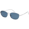 image:imageSOJOS Retro Oval Polarized Sunglasses for Women Men Vintage 90s Style Womens Mens Sunnies Sun Glasses SJ1245SilverBlue