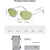 image:imageSOJOS Retro Oval Polarized Sunglasses for Women Men Vintage 90s Style Womens Mens Sunnies Sun Glasses SJ1245SilverLight Green