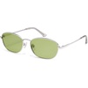 image:imageSOJOS Retro Oval Polarized Sunglasses for Women Men Vintage 90s Style Womens Mens Sunnies Sun Glasses SJ1245SilverLight Green