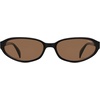 image:imageSOJOS Retro Oval Polarized Sunglasses for Women Trendy Cat Eye Chic Narrow Y2K Skinny Sunnies SJ2660BlackCoffee