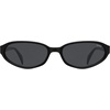 image:imageSOJOS Retro Oval Polarized Sunglasses for Women Trendy Cat Eye Chic Narrow Y2K Skinny Sunnies SJ2660BlackGrey