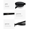 image:imageSOJOS Retro Oval Polarized Sunglasses for Women Trendy Cat Eye Chic Narrow Y2K Skinny Sunnies SJ2660BlackGrey