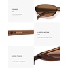image:imageSOJOS Retro Oval Polarized Sunglasses for Women Trendy Cat Eye Chic Narrow Y2K Skinny Sunnies SJ2660BrownBrwon