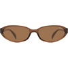 image:imageSOJOS Retro Oval Polarized Sunglasses for Women Trendy Cat Eye Chic Narrow Y2K Skinny Sunnies SJ2660BrownBrwon
