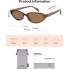 image:imageSOJOS Retro Oval Polarized Sunglasses for Women Trendy Cat Eye Chic Narrow Y2K Skinny Sunnies SJ2660BrownBrwon