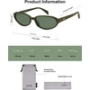 image:imageSOJOS Retro Oval Polarized Sunglasses for Women Trendy Cat Eye Chic Narrow Y2K Skinny Sunnies SJ2660Olive GreenGreen