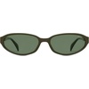 image:imageSOJOS Retro Oval Polarized Sunglasses for Women Trendy Cat Eye Chic Narrow Y2K Skinny Sunnies SJ2660Olive GreenGreen