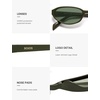 image:imageSOJOS Retro Oval Polarized Sunglasses for Women Trendy Cat Eye Chic Narrow Y2K Skinny Sunnies SJ2660Olive GreenGreen