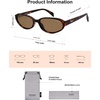 image:imageSOJOS Retro Oval Polarized Sunglasses for Women Trendy Cat Eye Chic Narrow Y2K Skinny Sunnies SJ2660TortoiseRetro Brown