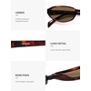 image:imageSOJOS Retro Oval Polarized Sunglasses for Women Trendy Cat Eye Chic Narrow Y2K Skinny Sunnies SJ2660TortoiseRetro Brown