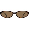 image:imageSOJOS Retro Oval Polarized Sunglasses for Women Trendy Cat Eye Chic Narrow Y2K Skinny Sunnies SJ2660TortoiseRetro Brown