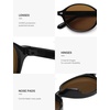 image:imageSOJOS Retro Oval Round Polarized Sunglasses Womens Mens Small Chic Vintage Trendy Sunnies SJ2611BlackBrown