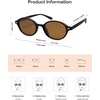image:imageSOJOS Retro Oval Round Polarized Sunglasses Womens Mens Small Chic Vintage Trendy Sunnies SJ2611BlackBrown