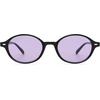 image:imageSOJOS Retro Oval Round Polarized Sunglasses Womens Mens Small Chic Vintage Trendy Sunnies SJ2611BlackPurple Tint