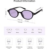 image:imageSOJOS Retro Oval Round Polarized Sunglasses Womens Mens Small Chic Vintage Trendy Sunnies SJ2611BlackPurple Tint