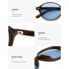 image:imageSOJOS Retro Oval Round Polarized Sunglasses Womens Mens Small Chic Vintage Trendy Sunnies SJ2611Dark BrownBlue Tint