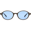image:imageSOJOS Retro Oval Round Polarized Sunglasses Womens Mens Small Chic Vintage Trendy Sunnies SJ2611Dark BrownBlue Tint