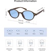 image:imageSOJOS Retro Oval Round Polarized Sunglasses Womens Mens Small Chic Vintage Trendy Sunnies SJ2611Dark BrownBlue Tint