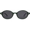 image:imageSOJOS Retro Oval Round Polarized Sunglasses Womens Mens Small Chic Vintage Trendy Sunnies SJ2611Dark GreenGrey