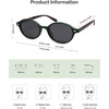 image:imageSOJOS Retro Oval Round Polarized Sunglasses Womens Mens Small Chic Vintage Trendy Sunnies SJ2611Dark GreenGrey