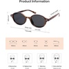 image:imageSOJOS Retro Oval Round Polarized Sunglasses Womens Mens Small Chic Vintage Trendy Sunnies SJ2611Dark TortoiseGrey