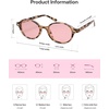 image:imageSOJOS Retro Oval Round Polarized Sunglasses Womens Mens Small Chic Vintage Trendy Sunnies SJ2611Light TortoisePink Tint