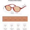 image:imageSOJOS Retro Oval Round Polarized Sunglasses Womens Mens Small Chic Vintage Trendy Sunnies SJ2611RedLight Yellow Tint