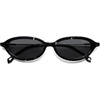image:imageSOJOS Retro Oval Sunglasses Women Polarized UV Protection Acetate Frame Metal Temples Small Face Trendy Shades SJ3143 MistBlackGrey