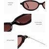 image:imageSOJOS Retro Oval Sunglasses Women Polarized UV Protection Acetate Frame Metal Temples Small Face Trendy Shades SJ3143 MistPinkPink