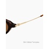 image:imageSOJOS Retro Oval Sunglasses Women Polarized UV Protection Acetate Frame Metal Temples Small Face Trendy Shades SJ3143 MistTortosieBrown