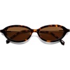 image:imageSOJOS Retro Oval Sunglasses Women Polarized UV Protection Acetate Frame Metal Temples Small Face Trendy Shades SJ3143 MistTortosieBrown