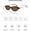 image:imageSOJOS Retro Oval Sunglasses Women Polarized UV Protection Acetate Frame Metal Temples Small Face Trendy Shades SJ3143 MistYellowBrown