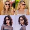 image:imageSOJOS Retro Oval Sunglasses Women Trendy Lightweight Narrow Vintage Small Shades UV Protection Sun Glasses LarmesBlackGrey